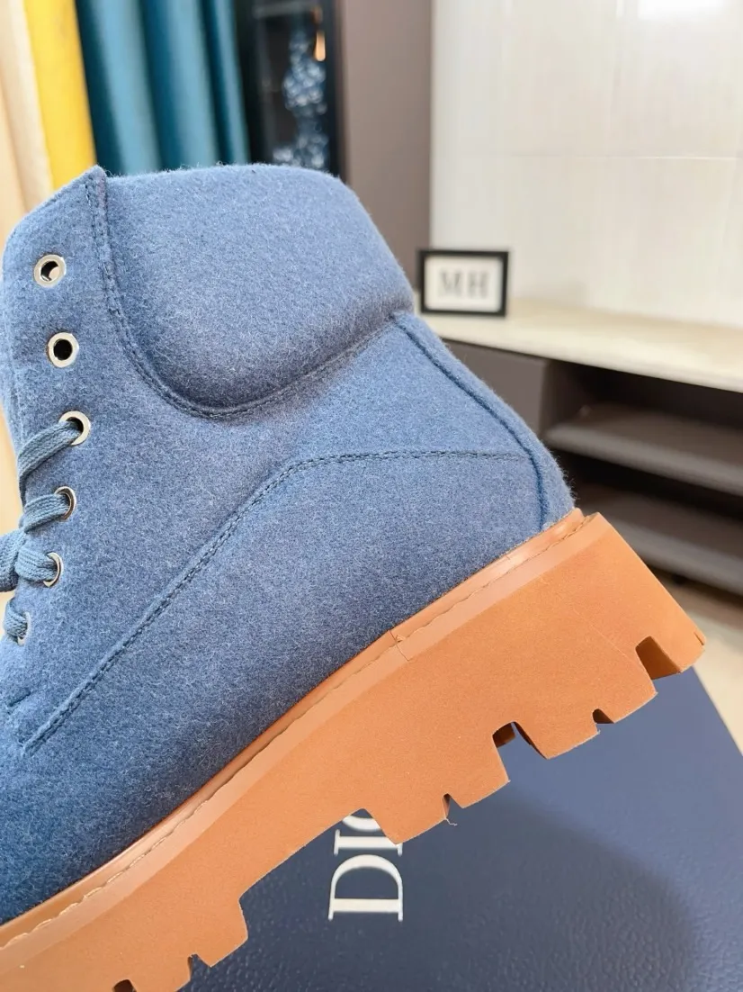 Men's shoes 💰580🌹🌹[Dior] Dior's new high-top imported nubuck leather ➕ cowhide lining, designed by European and American masters, perfect shape to create counter quality, solid color raw and wear-resistant outsole, original quality, unique and beautiful design, super versatile and very comfortable. High-end without losing taste, fashionable, cold-proof and warm! Absolute focus 39-44 size 38 45 customized